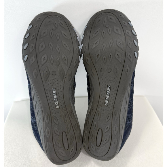 Skechers Breathe-Easy MEMORY FOAM Casual Trainers Navy Women’s Size 9.5 - Picture 14 of 15